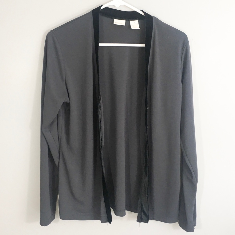 3/$25 Merona OpenGrey Velvet Cardigan Sweater